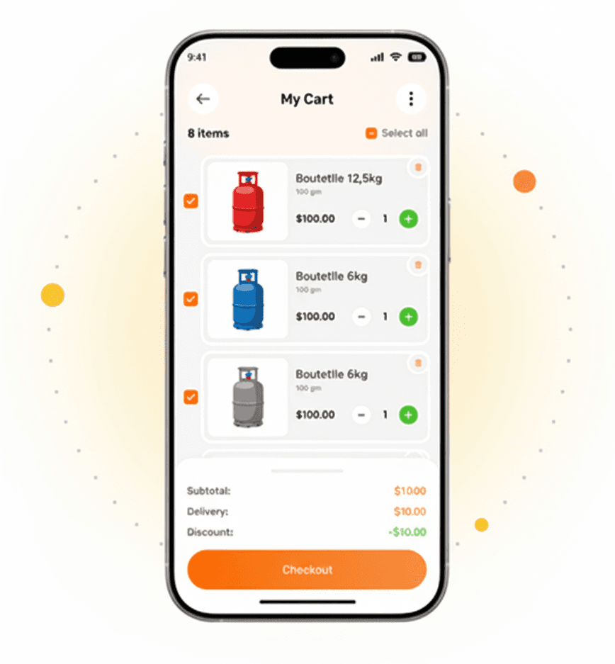 Application Miyi - Livraison de plats africains et courses personnalisées