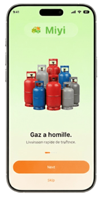 Application mobile Miyi - Livraison de plats africains et courses personnalisées